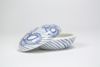 Seed Pod - porcelain with hand painted cobalt 5 x 11 x 11cm